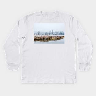 Surrey Winter Landscape Kids Long Sleeve T-Shirt